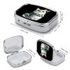 Cat Butterfly Travel Pill Case 2 Compartments Pill Organizer Small Pill Box for Purse Pocket view 2