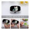 Cat Butterfly Travel Pill Case 2 Compartments Pill Organizer Small Pill Box for Purse Pocket view 4