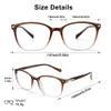 1Pair VisionGlobal Portable Progressive Multifocal Glasses, Photochromic Gray Sunglasses for Unisex Clear Brown,+0.00/+1.00Magnification view 3
