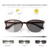 1Pair VisionGlobal Portable Progressive Multifocal Glasses, Photochromic Gray Sunglasses for Unisex Clear Brown,+0.00/+1.00Magnification view 4
