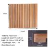 Luxury Teak Wooden Bath Mat, Non-Slip Raised Shower Platform, Naturally Water-Resistant with Teak Oil Finish, for Yard Patio Pool/Spa/Sauna/Rv(60 * 70cm/23.6 * 27.5in) view 2