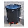 LumaGrove Rainwater Harvesting Tank FlexibleWater Storage Barrel with Mesh Filter Lid Fabric Large Capacity Water Collector(Noir,160L) view 1