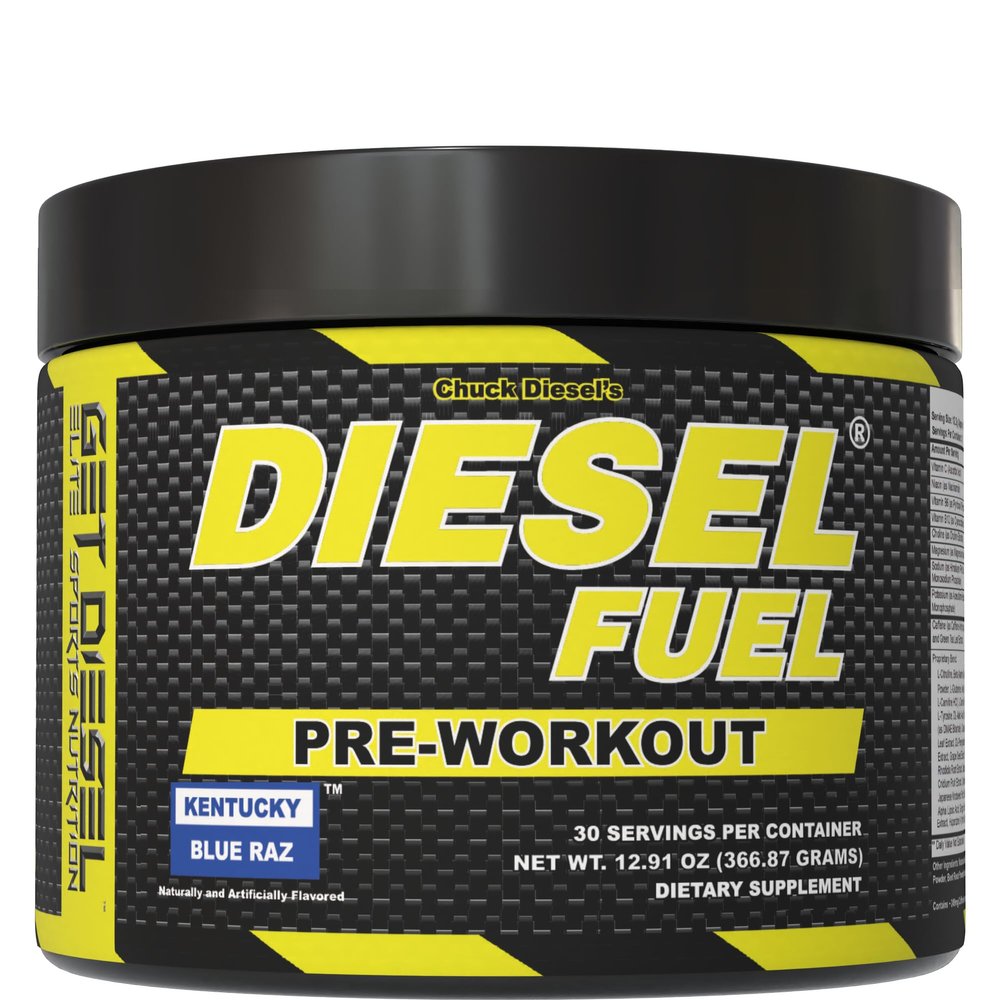 Diesel Fuel High-Stim Pre-Workout Powder Supplement Intense Energy, Focus & Nitric Oxide Pumps Caffeine, Ginseng & Beta-Alanine (30, Blue Raspberry)