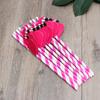 PLAFOPE 30pcs Honeycomb Flamingo Paper Straws Pink Stripe Disposable Party Drinking Straws for Hawaiian Luau Birthday Summer Pool Decorations view 2