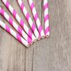 PLAFOPE 30pcs Honeycomb Flamingo Paper Straws Pink Stripe Disposable Party Drinking Straws for Hawaiian Luau Birthday Summer Pool Decorations view 3