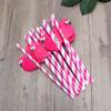 PLAFOPE 30pcs Honeycomb Flamingo Paper Straws Pink Stripe Disposable Party Drinking Straws for Hawaiian Luau Birthday Summer Pool Decorations view 4