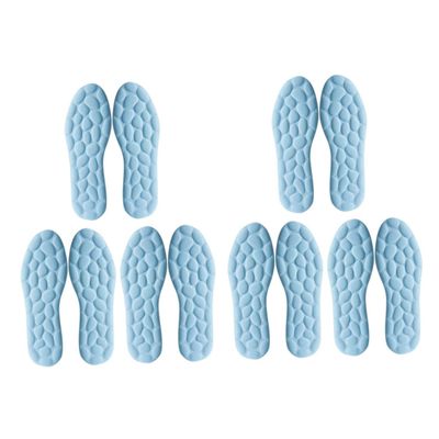 GARVALON 4d Pebble Anti-Slip Shoe Insoles for Women and Men, High Elastic Shock Absorption, Sweat-Absorbent, Breathable Sports Inserts, 6 Pairs Cut-to-Size for Work Boots and Sneakers