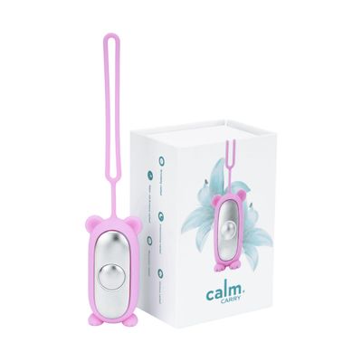 Glowco CalmCarry Mini Bear Kids Sleep Aid Device Handheld Microcurrent Relaxation Tool, Supports Calm, Focus & Gentle Relief, USB Rechargeable, Portable Wellness Device for Children (Pink)