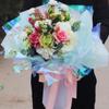 TIDTALEO Iridescent Cellophane Wrap Film 10m Roll, Gradient Packing Film for Wrapping, Floral Arrangements, and DIY Decoration Supplies view 3