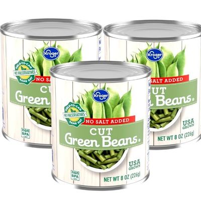 No Salt Added Cut Green Beans, 8 oz Cans, Pack of 3