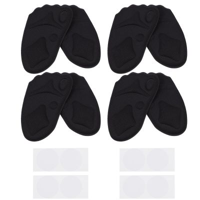 TIDTALEO 4 Pairs 4d Sponge Forefoot Cushions Relief Shoe Inserts for High Heels, Soft Breathable Anti-Slip Half Size Pads, Sweat-Absorbing Ball-of-Foot Protectors for Women