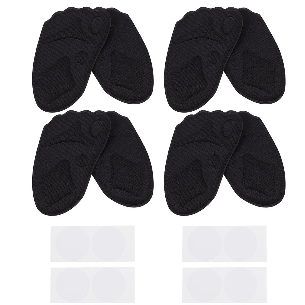 TIDTALEO 4 Pairs 4d Sponge Forefoot Cushions Relief Shoe Inserts for High Heels, Soft Breathable Anti-Slip Half Size Pads, Sweat-Absorbing Ball-of-Foot Protectors for Women