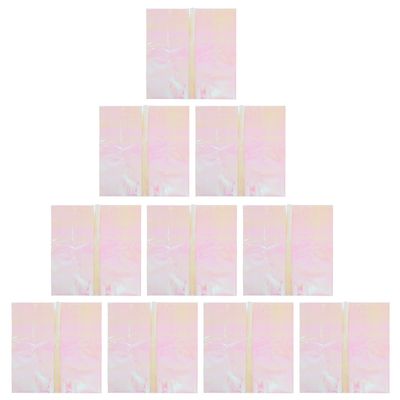 IWOWHERO Waterproof Iridescent Flower Wrapping Cellophane Paper 10 Sheets Rainbow Colors Floral Bouquet Packing Film for Wrapping and Craft Decoration