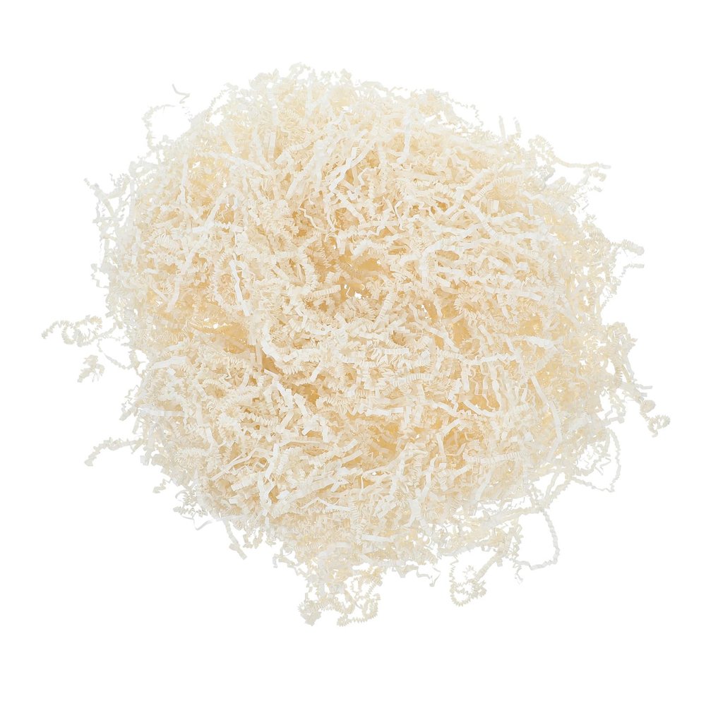 Alipis Crinkle Paper Packaging Filler 1kg Ivory Raffia Paper Shreds Wrapping Box Filler for Basket Decoration and Shipping Cushioning