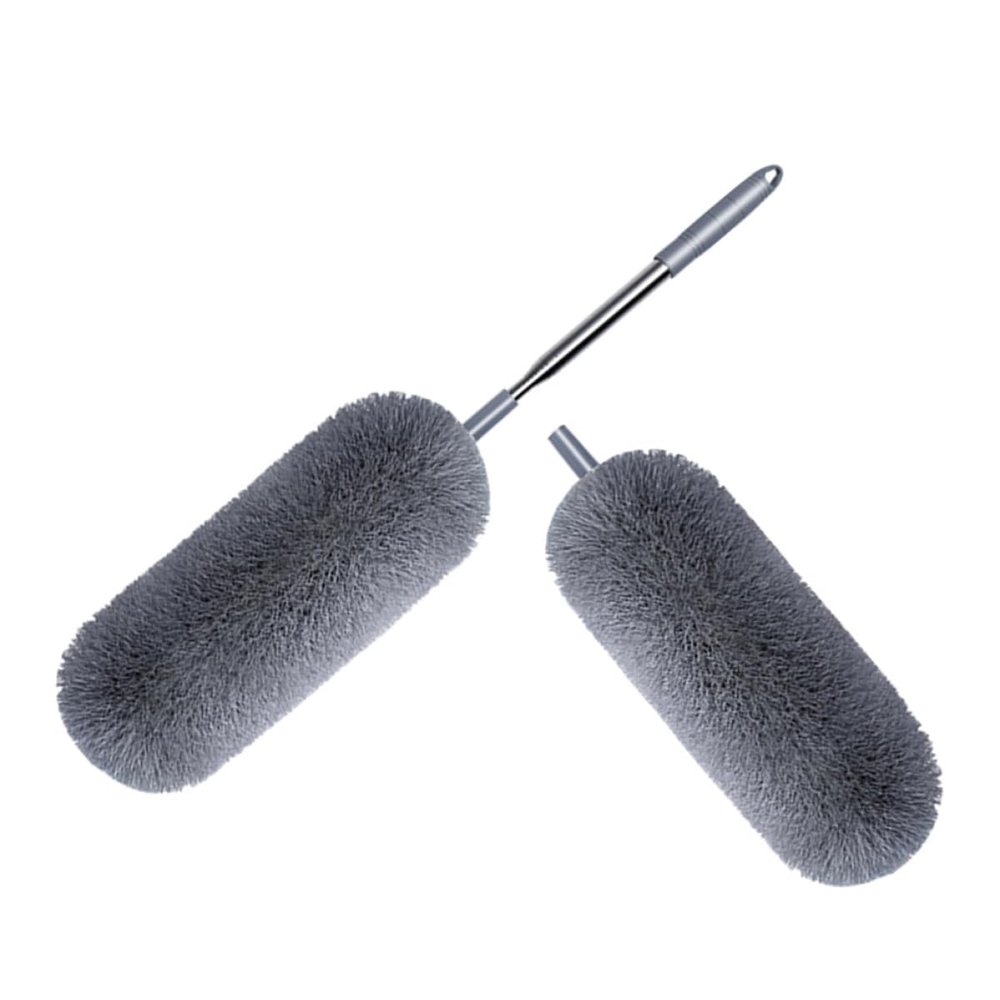 Abaodam Flexible Extendable Soft Bristle Duster 2pcs Set with Washable Heads for Home and Office Cleaning Ceiling Fans Furniture Dust Removal Tool