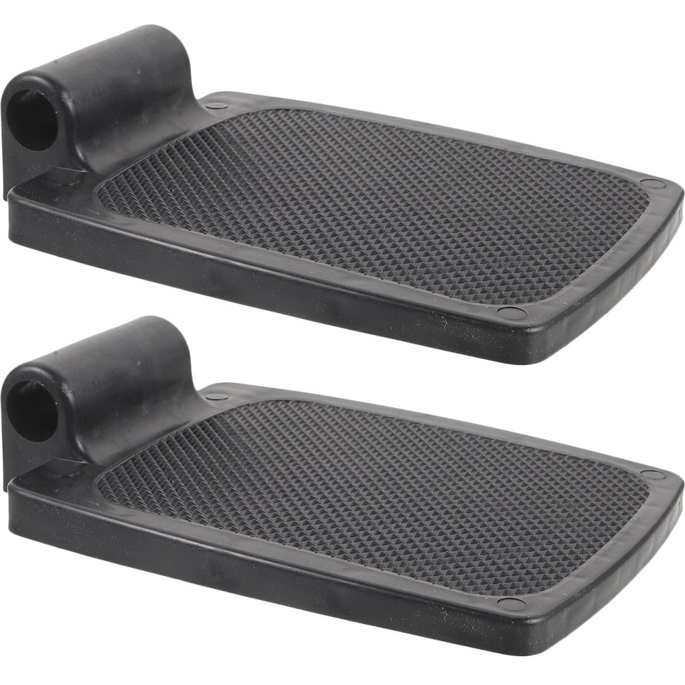 Luxshiny Replacement Wheelchair Footrest Pedal Pair, Heavy Duty Plastic Footplates 1.9cm Hole, Stable Support for Patient Mobility and Daily Use