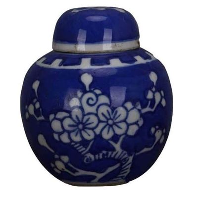YMGSCC Memorial Container Pet Ashes Urn Handpainted Ceramics Cremation Bird Ash Holder Burial at Home