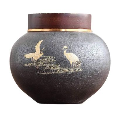 YMGSCC Small Ceramic Cremated Ash Box for Adult Funeral Memorial, New Urn