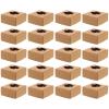 Veemoon Vintage Kraft Paper Soap Packaging Boxes with Lid 20pcs 65x65x30mm Small Boxes for Soap Bars and Presents Eco-friendly Wrapping Case and Chocolates view 1