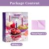 LEAYUGF Purple Cupcake Happy Birthday Gift Bag with Handles, 12.6" Gift Bag with Purple Tissue Paper for Birthday Party Baby Shower, 1 Pack view 3