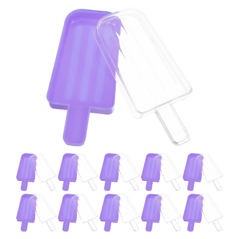 ABOOFAN 12pcs Ice Cream Candy Boxes Treat Containers Small Chocolate Candy Box Set Purple Decorative for Birthday Wedding Shower Party Supplies
