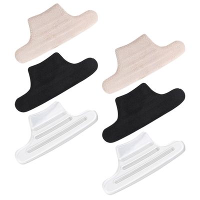 MOLUCKFU 3 Pairs Self-Adhesive Heel Cushion Inserts Gel Heel Protectors for Women and Fabric Anti-Slip Blister Prevention Pads for Foot Comfort