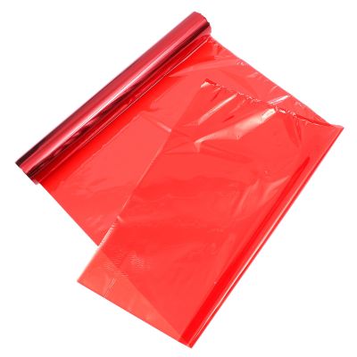 Yardwe Red Cellophane Wrap Paper 40cm Wide, Colored Floral Wrapping Film Roll for Flower Bouquet Packaging and Decorative Packing Supplies