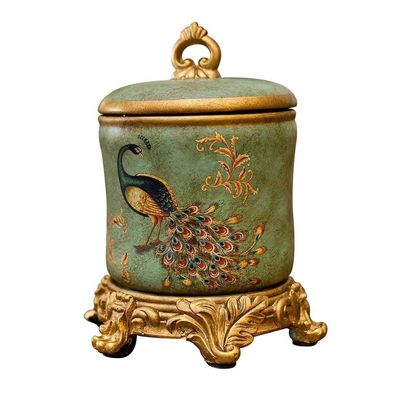 YMGSCC Large Scale Burial Decoration Ashes Box Ceramic Cremation Bone Family Memorial Tomb Home with