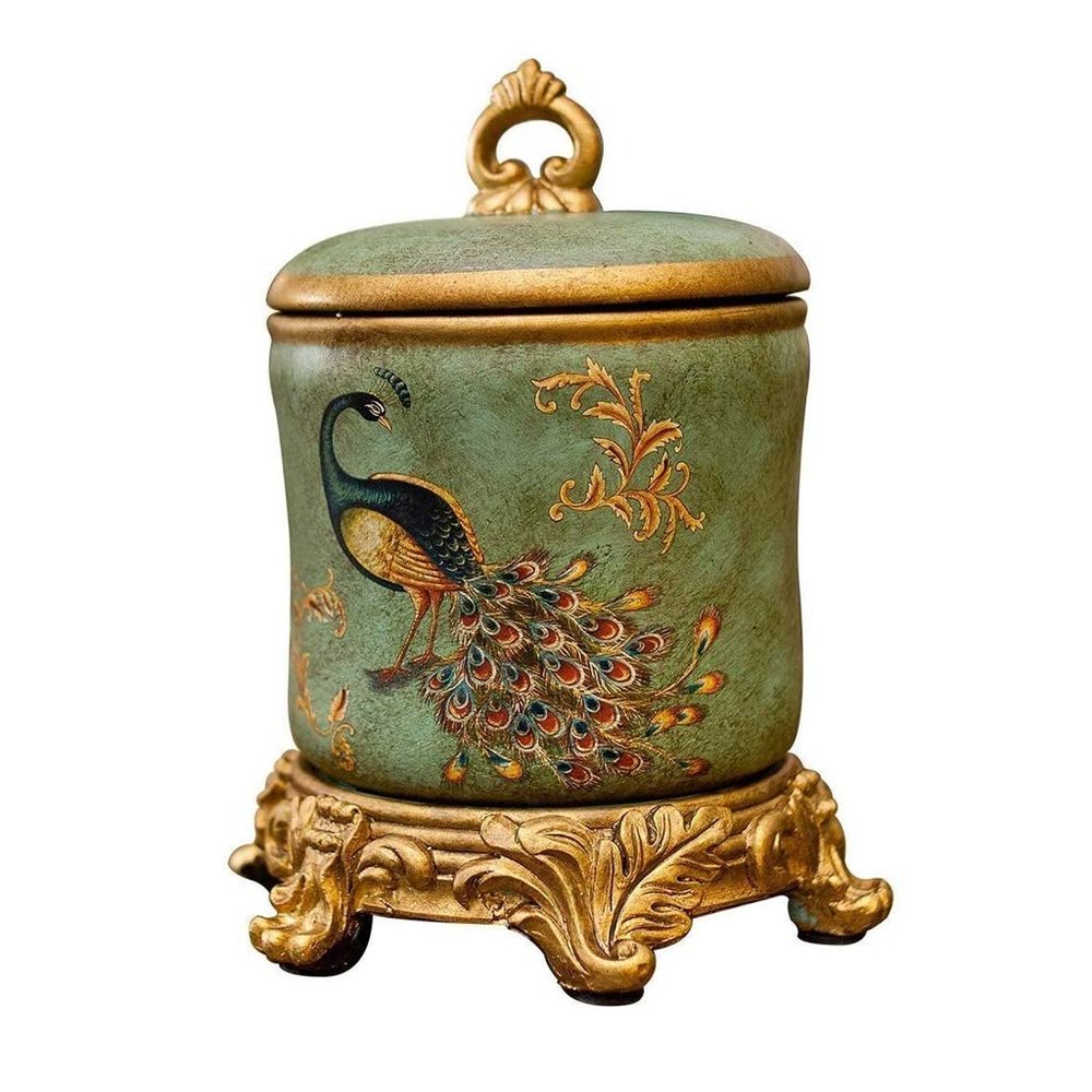 YMGSCC Large Scale Burial Decoration Ashes Box Ceramic Cremation Bone Family Memorial Tomb Home with