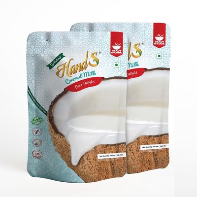 HandS Organic Lite Coconut Milk (Pack of 4, 18% Fat)