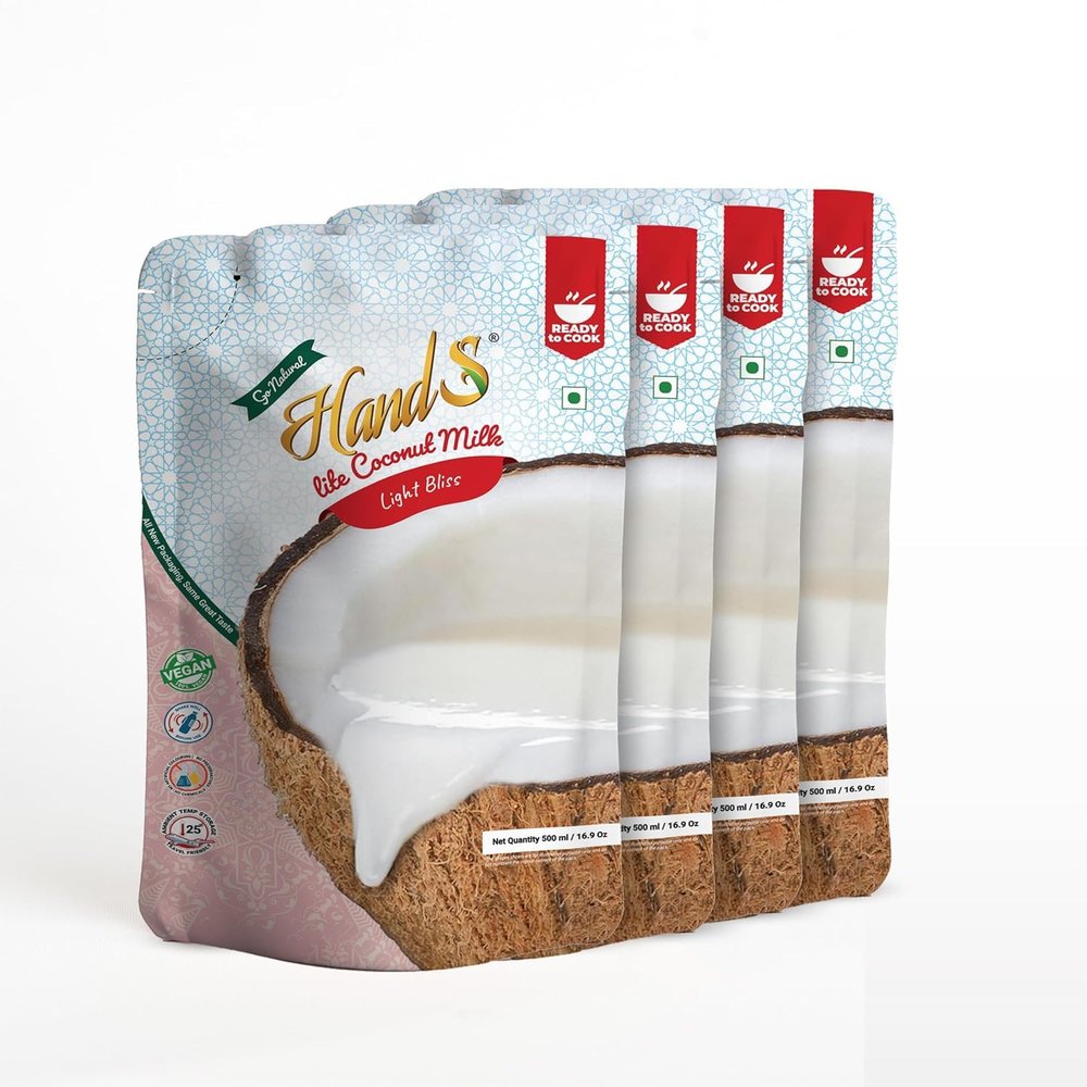 HandS Organic Lite Coconut Milk (Pack of 2, 12% Fat)