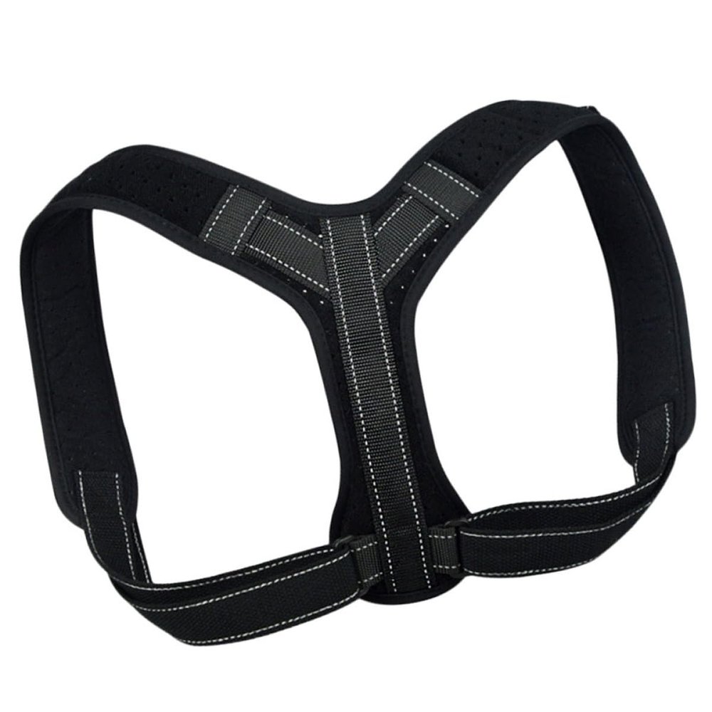 GANAZONO Posture Corrector Back Brace Adjustable Shoulder Support Belt for Men and Women, Black Large, Back Posture Brace for Hunchback Correction and Neck Relief