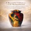 Religious Cremation Urn for Human Ashes Adult, Large Funeral Memorial Urn with Velvet Bag, Decorative Virgin Mary Aluminum Burial Urn for Female Male view 3