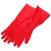 MOLUCKFU 2 Pairs Red Non-slip Dishwashing Gloves Thickened Latex Kitchen Cleaning Gloves with Fleece Lining 37cm for Household Cleaning and Dishwashing view 1
