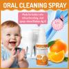 Kids Oral Spray, Toddler Toothpaste Helper for Cavity Prevention and Fresh Breath, Children Anticavity with Fluoride Free for Newborn to Preschoolers, Kid's Mouth Spray, 40ml/1.35fl.oz (Orange_2P) view 2