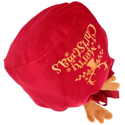 Hemoton Velvet Christmas Drawstring Bags Red 10pcs Festive Candy Holder Wrapping Bags for Holiday Party Treats and Xmas Presents
