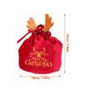 Hemoton Velvet Christmas Drawstring Bags Red 10pcs Festive Candy Holder Wrapping Bags for Holiday Party Treats and Xmas Presents view 2