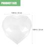 Abaodam Heart Shaped Flower Box Small Decorative Floral Packaging Box with Lid Translucent White Acrylic for Valentines Day Presentation view 2