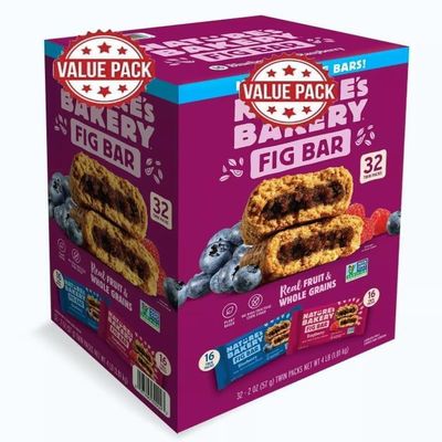 Bakery Stone Ground Whole Wheat Fig bar 32 Twin Pack 32-2oz, Soft baked bars with fruit filling, made with stone ground wheat, wrapped for lunch, travel, or quick snack.