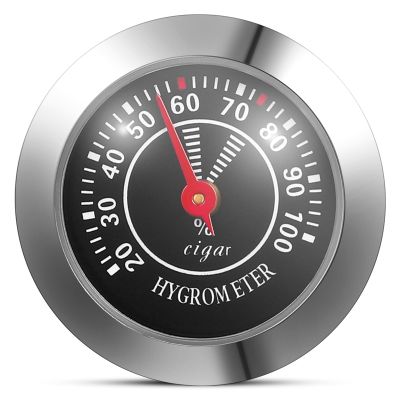 Analog Round Hygrometer for Cigar Box and Violin Case Home Use