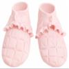 O'Creme Edible Gumpaste Cake Toppers, Pair of Ruffled Pink Baby Booties - for Cake Decorating - Sugar Paste for Cakes, Cupcake Toppers - Birthday Party, Wedding, Baby Shower - 2.75" x 1.5" x 1.0" view 1
