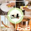 Nyixblyre 5 Pack Swedish Dishcloths for Kitchen Reusable 3 Hooks Black Cat view 2
