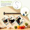 Nyixblyre 5 Pack Swedish Dishcloths for Kitchen Reusable 3 Hooks Black Cat view 3