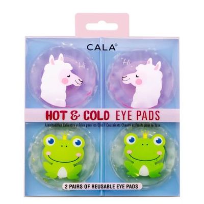CALA Hot & Cold Eye Pads, Reusable Gel Eye Masks, Frog and Unicorn Design, Microwavable and Freezable, 2 Pairs