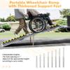 YONUNYE 7FT Aluminum Wheelchair Ramp for 7" - 21" Steps Folding, Non-Slip, 800lbs Capacity with Support Legs & Lock Portable Ramp for Home, Garage, Car, Pet, Stroller, Electric Scooter. view 4