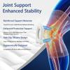 Knee Brace with Adjustable Straps for Knee Pain Relief, Compression Knee Support with Patella Pad for Meniscus Tear, ACL & Joint Stability, Breathable Knee Brace for Running, Gym, Workout & Sports (M/L/XL) view 3