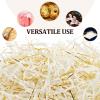 CHICAMPERA Crinkle Cut Shredded Paper Filler 200g Gold Ivory Mixed Raffia Craft Packaging for Wedding Birthday Box Decoration view 3