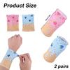 Mikovivi 2 Pairs Ice Cream Wristbands, Ice Cream Drip Baseball Cooling Arm Sleeve for Outdoor Sports Accessories (Pink and Light Blue) view 2