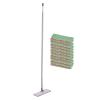 Flat Floor Scrubber, 47.24x9.84x3.74 Inches, Stainless Steel, Manual Clamp, Microfiber Pad, Sweepers, Dust, Kitchen, Office, Lightweight, Refill view 1