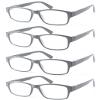 HEEYYOK 4.0 Reading Glasses Men Large Readers For Men Wide Gray XXL Reader Oversized Frame Cheaters Reading Glasses For Mens Comfort Spring Hinge 4Pack view 4